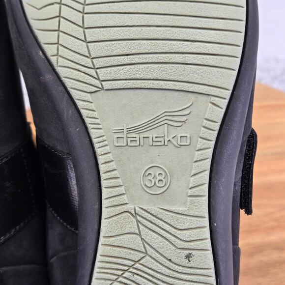 Dansko Kendra Black Milled Nubuck Mary Jane Wedge Comfort Walking Shoe Womens 38 - Picture 15 of 16